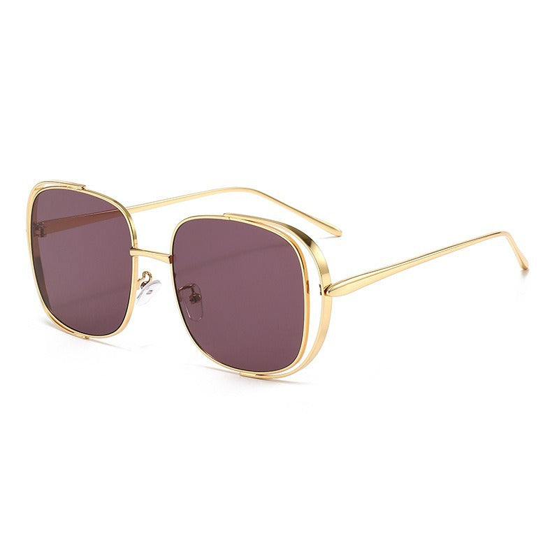 Unisex Square Sunglasses UV400 Metal Frame