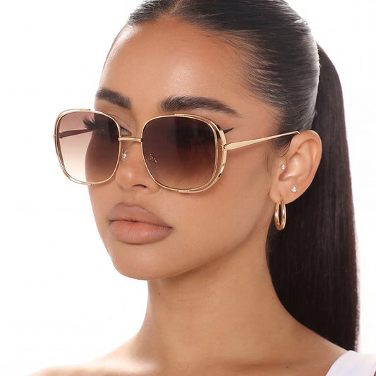 Unisex Square Sunglasses UV400 Metal Frame