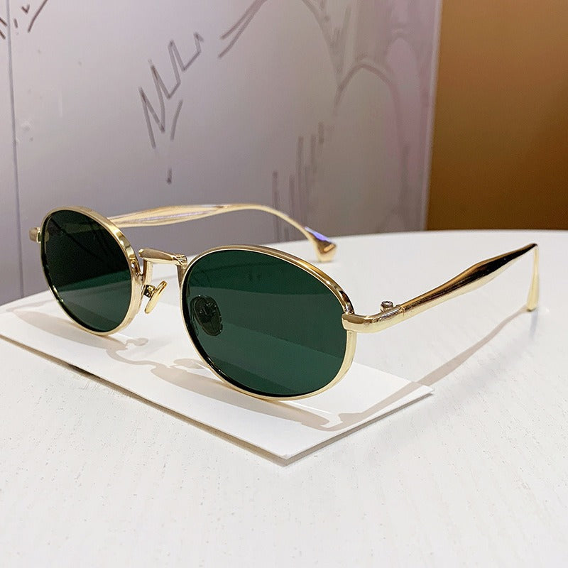 Unisex Round Sunglasses Metal Lens Full Rim