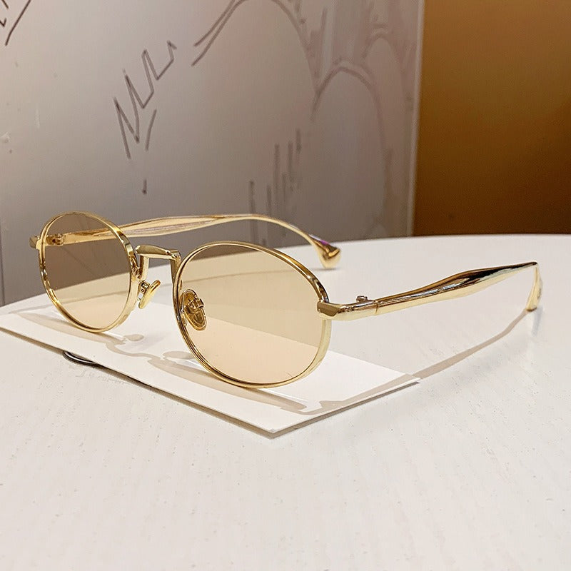 Unisex Round Sunglasses Metal Lens Full Rim