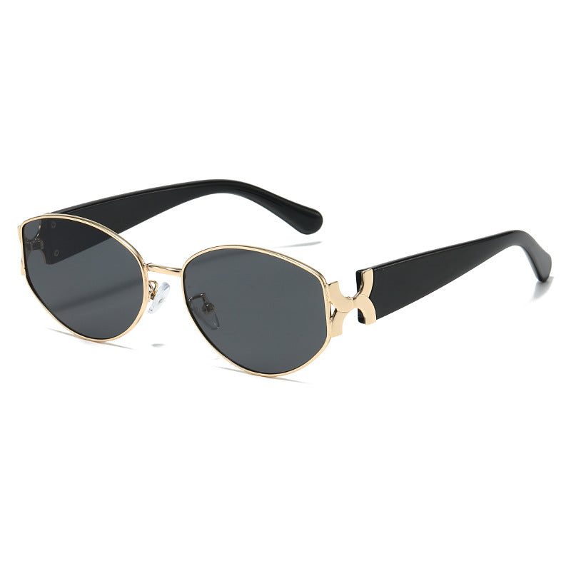 Women's Round Metal Sunglasses UV400