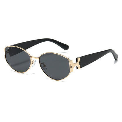 Women's Round Metal Sunglasses UV400