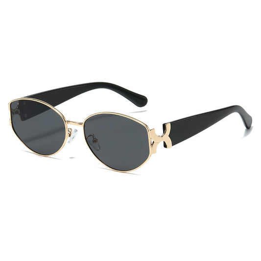 Women's Round Metal Sunglasses UV400