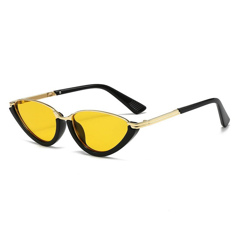Women's Half Rim Cat Eye Sunglasses UV400