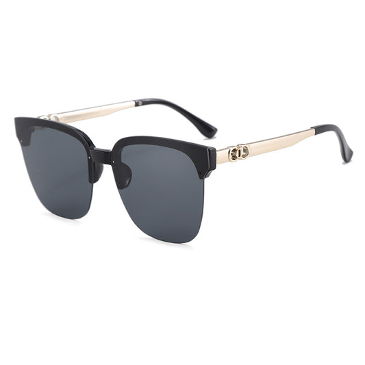 Unisex Half Rim Square Sunglasses UV400