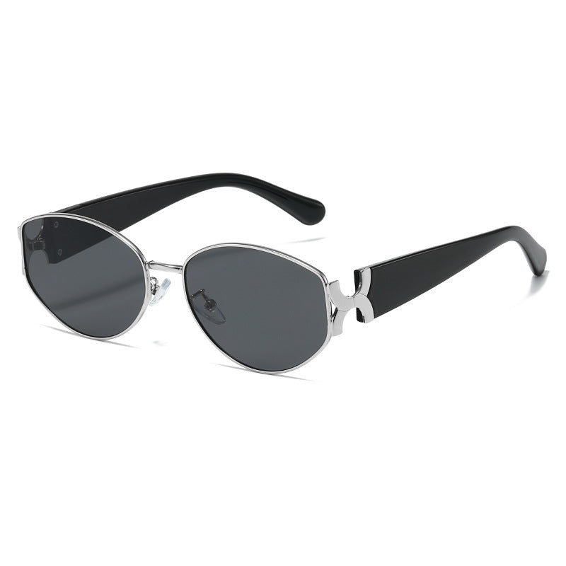 Women's Round Metal Sunglasses UV400
