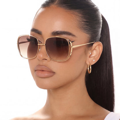 Unisex Square Sunglasses UV400 Metal Frame
