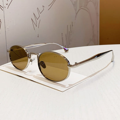 Unisex Round Sunglasses Metal Lens Full Rim
