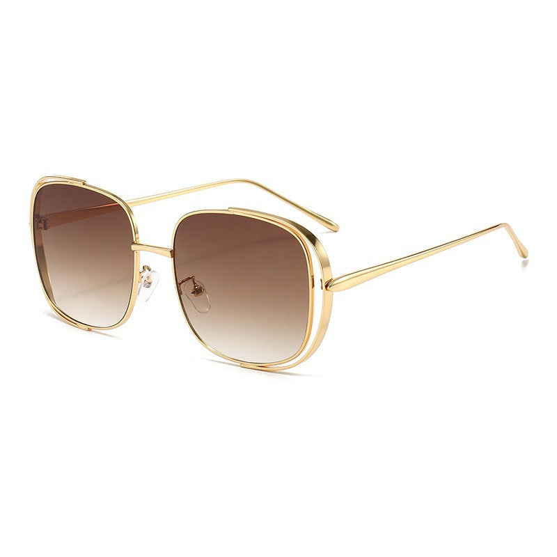 Unisex Square Sunglasses UV400 Metal Frame