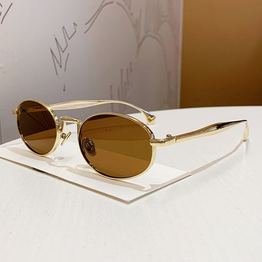 Unisex Round Sunglasses Metal Lens Full Rim